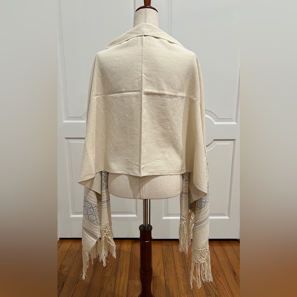Cotton and Silk Traditional Mexican rebozo from Oaxaca. Mexican shawl, Handloom! - Picture 11 of 11